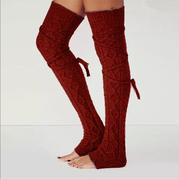 long leg warmers thigh high stocking boot socks - Picture 4 of 6